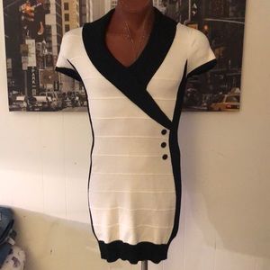 Ultra flirt nwot sfh Black cream pencil dress xl